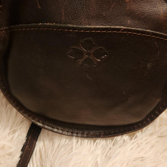 new Patricia Nash Scafati Fur Mini Canteen Crossbody Small Round Bag Brown - Picture 7 of 8